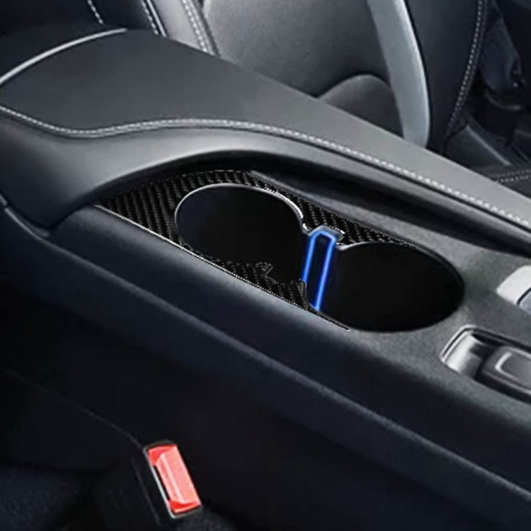 Adesivo decorativo portabicchieri per auto in fibra di carbonio per Chevrolet Camaro 2017-2019, Water Cup Holder