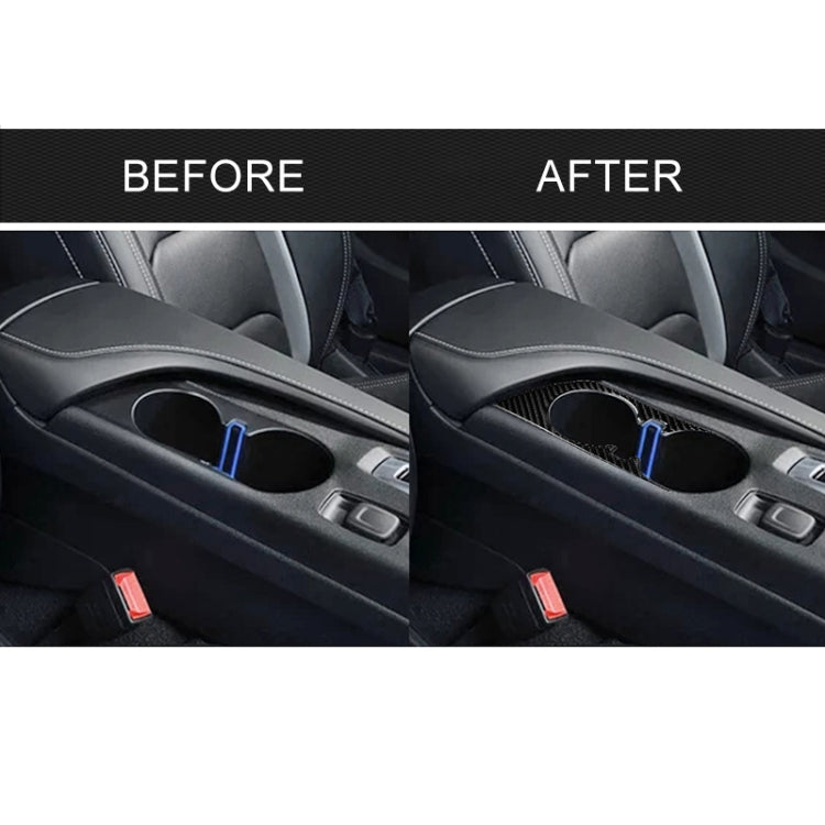 Adesivo decorativo portabicchieri per auto in fibra di carbonio per Chevrolet Camaro 2017-2019, Water Cup Holder