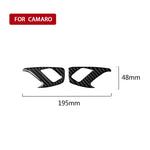 Adesivo decorativo per serratura interna della porta interna in fibra di carbonio da 2 pezzi per Chevrolet Camaro 2017-2019, Inner Door Lock