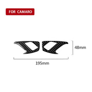 Adesivo decorativo per serratura interna della porta interna in fibra di carbonio da 2 pezzi per Chevrolet Camaro 2017-2019, Inner Door Lock