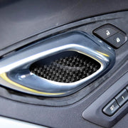 Adesivo decorativo per pannello da polso con maniglia interna per porta in fibra di carbonio per auto per Chevrolet Camaro 2017-2019, Door Inner Handle Wrist Panel