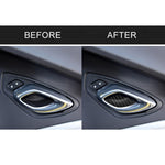 Adesivo decorativo per pannello da polso con maniglia interna per porta in fibra di carbonio per auto per Chevrolet Camaro 2017-2019, Door Inner Handle Wrist Panel