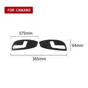 Adesivo decorativo per pannello di regolazione del sedile in fibra di carbonio per auto da 2 pezzi per Chevrolet Camaro 2017-2019, Seat Adjustment Panel