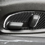Adesivo decorativo per pannello di regolazione del sedile in fibra di carbonio per auto da 2 pezzi per Chevrolet Camaro 2017-2019, Seat Adjustment Panel