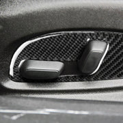 Adesivo decorativo per pannello di regolazione del sedile in fibra di carbonio per auto da 2 pezzi per Chevrolet Camaro 2017-2019, Seat Adjustment Panel