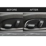 Adesivo decorativo per pannello di regolazione del sedile in fibra di carbonio per auto da 2 pezzi per Chevrolet Camaro 2017-2019, Seat Adjustment Panel