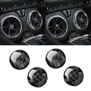 Adesivo decorativo per presa d'aria in fibra di carbonio per auto da 4 pezzi per Chevrolet Camaro 2017-2019, Air Outlet