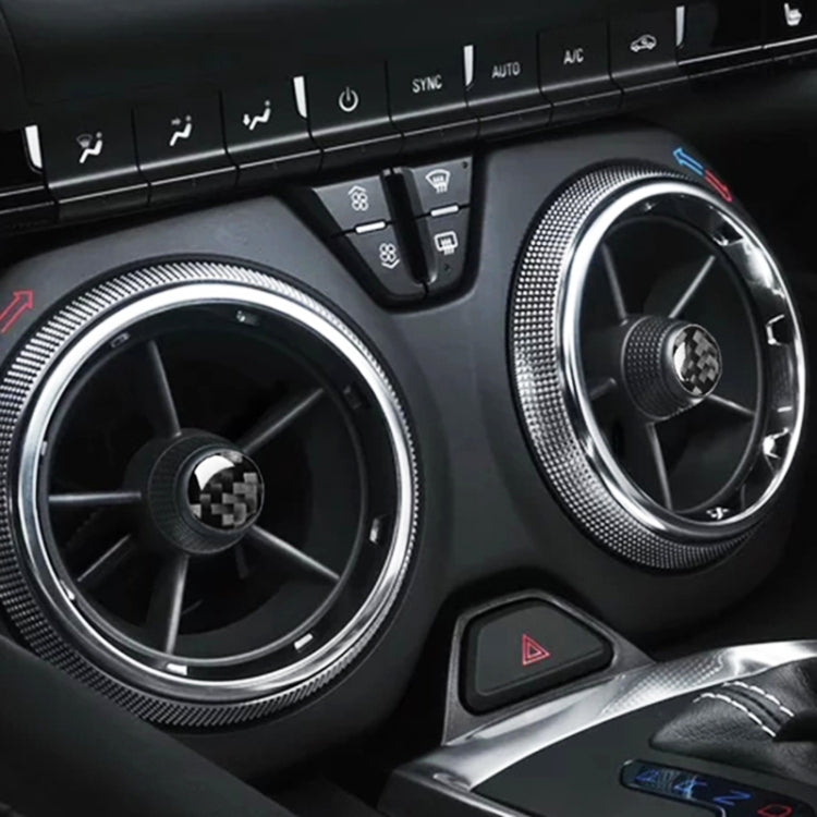 Adesivo decorativo per presa d'aria in fibra di carbonio per auto da 4 pezzi per Chevrolet Camaro 2017-2019, Air Outlet