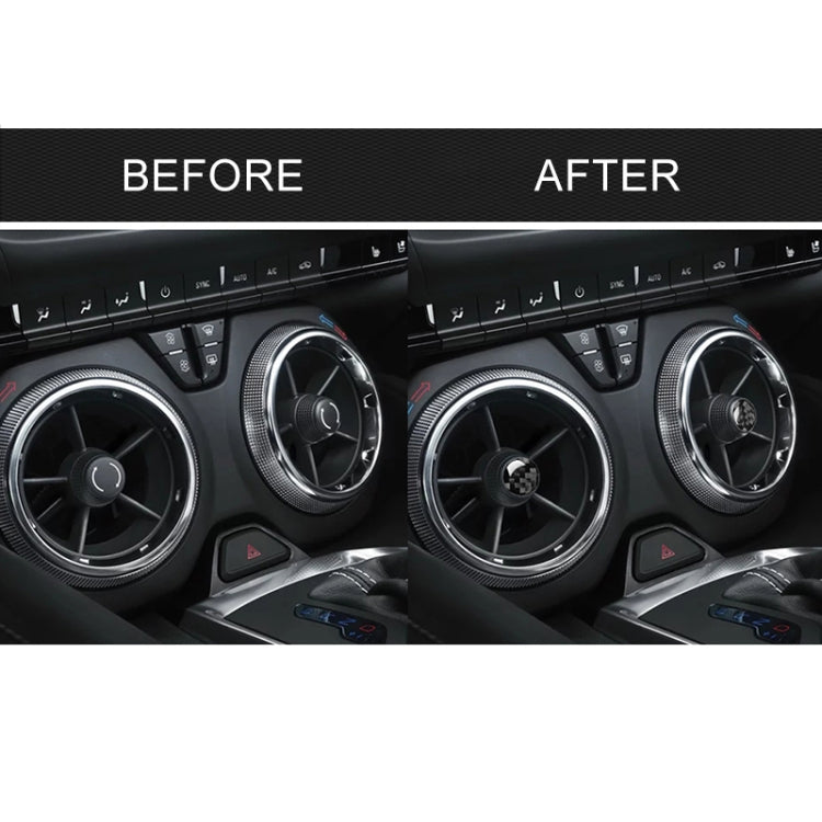 Adesivo decorativo per presa d'aria in fibra di carbonio per auto da 4 pezzi per Chevrolet Camaro 2017-2019, Air Outlet