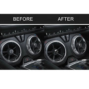 Adesivo decorativo per presa d'aria in fibra di carbonio per auto da 4 pezzi per Chevrolet Camaro 2017-2019, Air Outlet