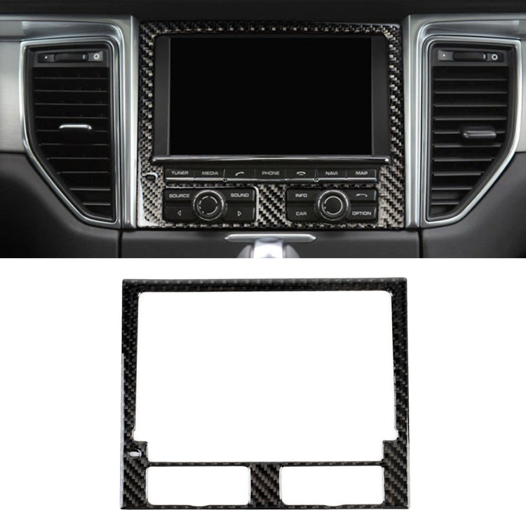 Adesivo decorativo per pannello di navigazione per auto in fibra di carbonio per Porsche Macan, Navigation Panel