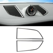 Adesivo decorativo per pannello di uscita aria per strumento auto in fibra di carbonio da 2 pezzi per Porsche Macan, Instrument Air Outlet