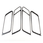 Adesivo decorativo per telaio maniglia portiera auto in fibra di carbonio da 4 pezzi per Porsche Macan, Door Handle Frame