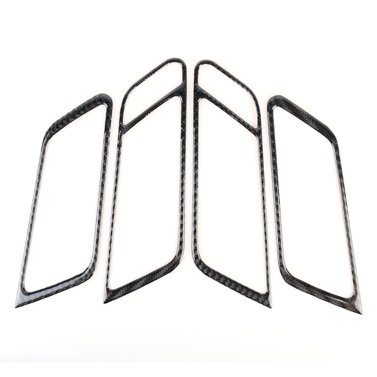 Adesivo decorativo per telaio maniglia portiera auto in fibra di carbonio da 4 pezzi per Porsche Macan, Door Handle Frame