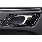 Adesivo decorativo per telaio maniglia portiera auto in fibra di carbonio da 4 pezzi per Porsche Macan, Door Handle Frame