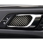 Adesivo decorativo per vasca interna della portiera interna dell'auto in fibra di carbonio da 4 pezzi per Porsche Macan, Inner Door Bowl