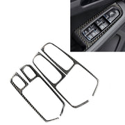 Adesivo decorativo per pannello pulsanti finestrino auto in fibra di carbonio da 4 pezzi per Porsche Macan, Window Button Panel