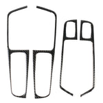 Adesivo decorativo per pannello pulsanti finestrino auto in fibra di carbonio da 4 pezzi per Porsche Macan, Window Button Panel