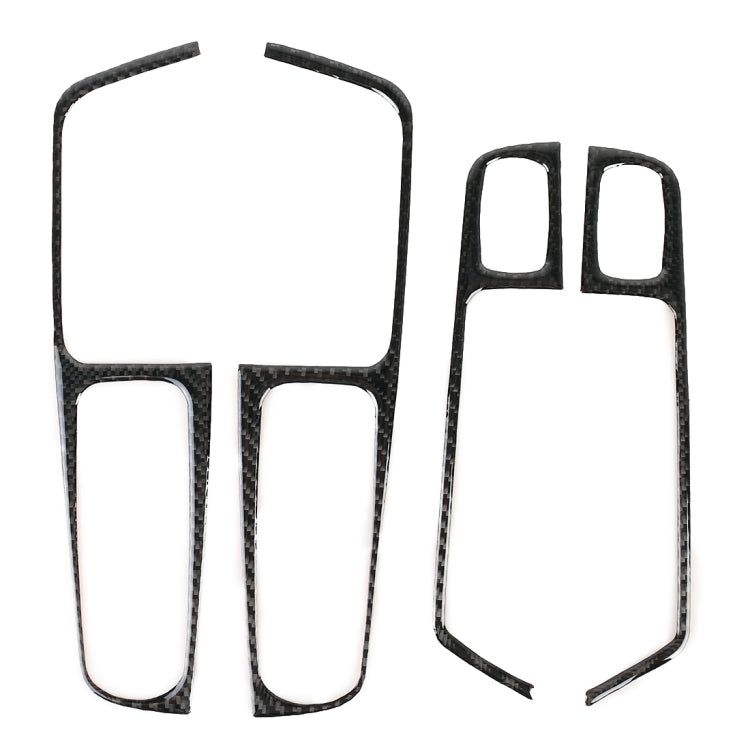 Adesivo decorativo per pannello pulsanti finestrino auto in fibra di carbonio da 4 pezzi per Porsche Macan, Window Button Panel