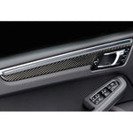 Adesivo decorativo per pannello porta auto in fibra di carbonio da 4 pezzi per Porsche Macan, Door Panel