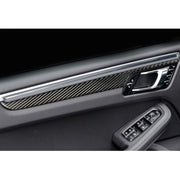 Adesivo decorativo per pannello porta auto in fibra di carbonio da 4 pezzi per Porsche Macan, Door Panel