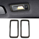 Adesivo decorativo per pannello luminoso posteriore per auto in fibra di carbonio da 2 pezzi per Porsche Macan, Rear Dome Light