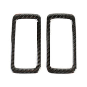 Adesivo decorativo per pannello luminoso posteriore per auto in fibra di carbonio da 2 pezzi per Porsche Macan, Rear Dome Light