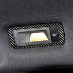 Adesivo decorativo per pannello luminoso posteriore per auto in fibra di carbonio da 2 pezzi per Porsche Macan, Rear Dome Light