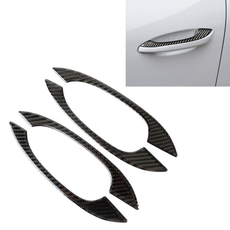 Adesivo decorativo per maniglia esterna della porta per auto in fibra di carbonio da 4 pezzi per Porsche Macan, Outside Door Handle