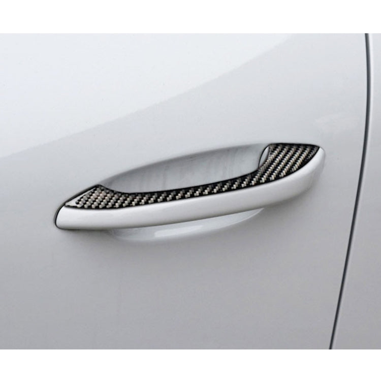 Adesivo decorativo per maniglia esterna della porta per auto in fibra di carbonio da 4 pezzi per Porsche Macan, Outside Door Handle