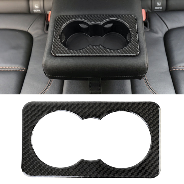 Adesivo decorativo per telaio della tazza dell'acqua posteriore per auto in fibra di carbonio per Jaguar F-PACE, Rear Water Cup Frame