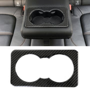 Adesivo decorativo per telaio della tazza dell'acqua posteriore per auto in fibra di carbonio per Jaguar F-PACE, Rear Water Cup Frame