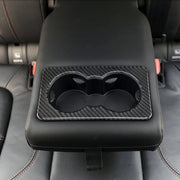 Adesivo decorativo per telaio della tazza dell'acqua posteriore per auto in fibra di carbonio per Jaguar F-PACE, Rear Water Cup Frame