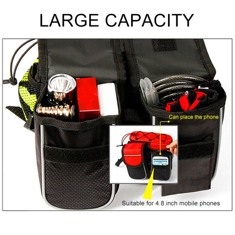 Borsa per manubrio bici con tasca porta telefono 20x17x8 cm