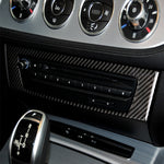 Adesivo decorativo in tinta unita per pannello CD di controllo centrale in fibra di carbonio per auto per BMW Z4 2009-2015, Central Control CD Panel Sticker(Solid Color)