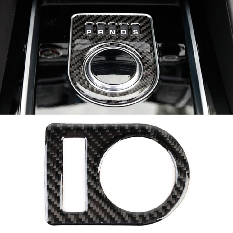 Adesivo decorativo per display ingranaggi auto in fibra di carbonio per Jaguar F-PACE, Gear Display