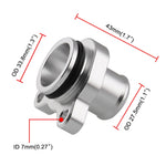 Adattatore tubo acqua auto per BMW 335i 28 mm silver