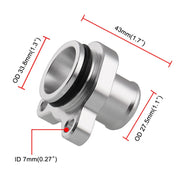 Adattatore per tubo flessibile dell'acqua per auto con morsetti per BMW 335i, dimensioni: 28 mm, Silver