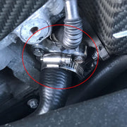 Adattatore per tubo flessibile dell'acqua per auto con morsetti per BMW 335i, dimensioni: 28 mm, Silver
