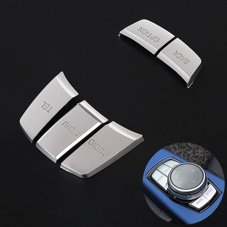 Manopola multifunzione modificata Pulsante IDRIVE Adesivo decorativo per BMW Serie 1 2 3 5 X1 X3 X5 X6, Five Button Bticker