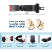 Cinghia di estensione universale per cintura di sicurezza per auto, Extension Strap Length: 23cm