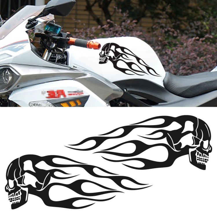 Adesivo decorativo per auto con testa di teschio in stile motociclistico, D-712