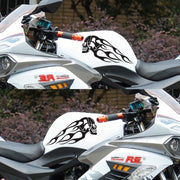 Adesivo decorativo per auto con testa di teschio in stile motociclistico, D-712