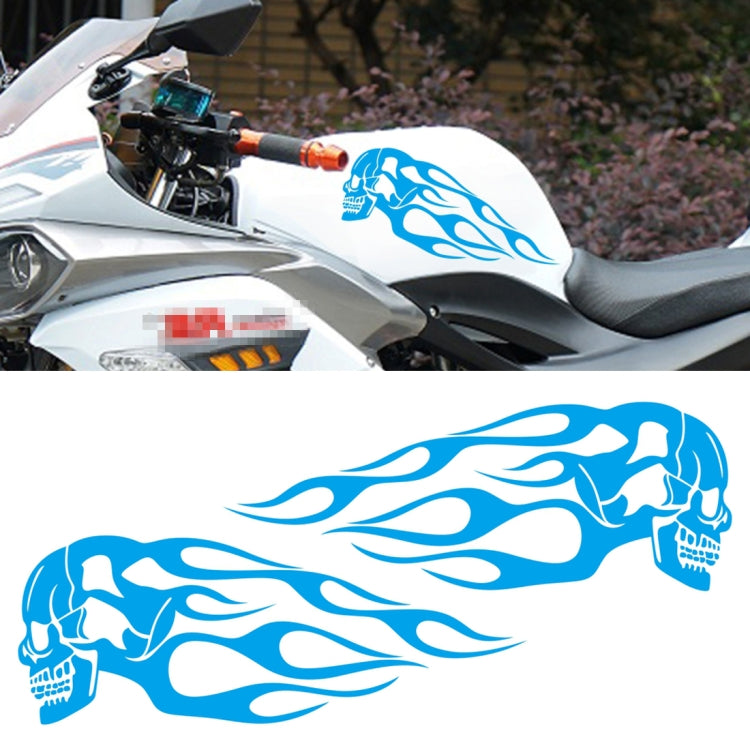 Adesivo decorativo auto testa di teschio stile motociclistico 34x