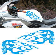 Adesivo decorativo per auto con testa di teschio in stile motociclistico, D-712