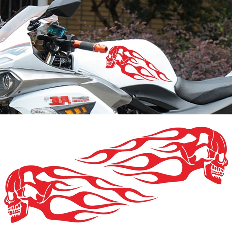 Adesivo decorativo auto testa di teschio stile motociclistico 34x