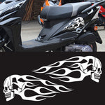 Adesivo decorativo auto testa di teschio stile motociclistico 34x
