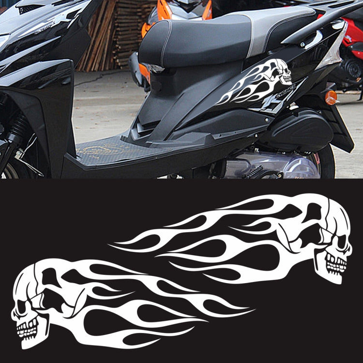 Adesivo decorativo auto testa di teschio stile motociclistico 34x