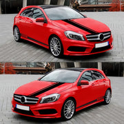 Adesivo decorativo per auto in PVC con cappuccio a strisce per styling auto 5 in 1, D-935