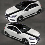 Adesivo decorativo per auto in PVC con cappuccio a strisce per styling auto 5 in 1, D-935